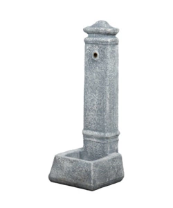 Fontana da giardino vedovella kam 'isernia'  in cemento anticato grigio, 29,8x26x79 cm