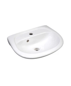 Lavabo a terra in ceramica bianco 'serie idro' - 60 cm.