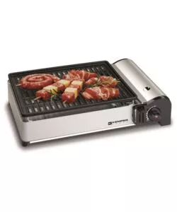 Fornello barbecue a gas portatile kemper "smart" con 1 fuoco e griglia in alluminio 27x34 cm, 33,7x46,5x10 cm