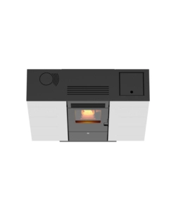 Stufa a pellet slim canadian stove "slim 6" bianco 6,14 kw