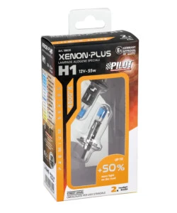 Lampada alogena 12v xenon plus +50% luce - h1 - 55w - p14,5s - 2 pz  - scatola  58620