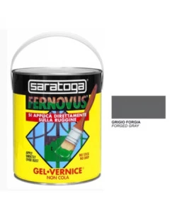 Smalto gel antiruggine fernovus metallizzato grigio forgia, 2,5 lt - saratoga