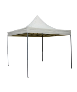 Gazebo da esterno pieghevole eurogarden in alluminio con cover colore ecru,  3x3 metri