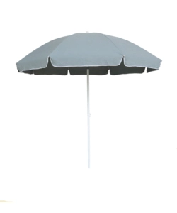 Ombrellone da spiaggia girevole euro garden in cotone colore grigio, diametro 240 cm