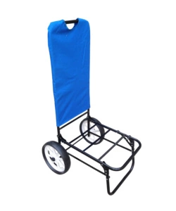 Trolley da spiaggia eurogarden con ruote blu navy, 62x49x107 cm