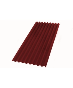 Lastra onduline fibrobituminose colore rosso intense - 85 x 200 cm.