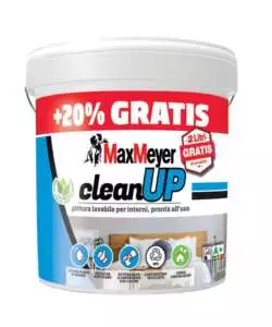 Pittura lavabile max meyer 'clean up' bianco 12 lt