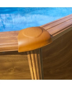 Piscina fuori terra ovale gre "amazonia" in acciaio effetto legno 730x375x132 - cod. kitprov7388wo