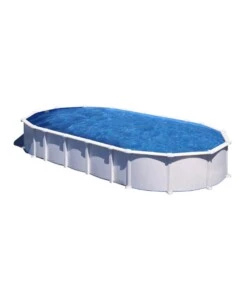 Piscina fuori terra ovale gre 'haiti' in acciaio colore bianco 1000x550x132 - cod. kitprov10288