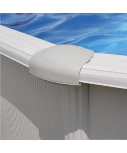 Piscina fuori terra ovale gre "haiti" in acciaio colore bianco 1000x550x132 - cod. kitprov10288