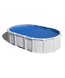 Piscina fuori terra ovale gre 'haiti' in acciaio colore bianco 610x375x132 - cod. kitprov6188