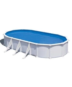 Piscina fuori terra ovale gre 'atlantis' in acciaio colore bianco 800x470x132 - cod. kitprov818