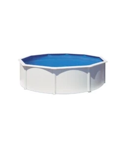 Piscina fuori terra rotonda gre 'atlantis' in acciaio colore bianco 460x460x132 - cod. kitpr458