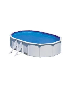 Piscina fuori terra ovale gre 'fidji' in acciaio colore bianco 610x375x120 - cod. kit610eco