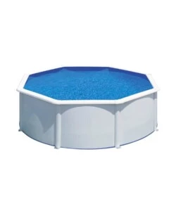 Piscina fuori terra rotonda gre 'fidji' in acciaio colore bianco 350x350x120 - cod. kit350eco