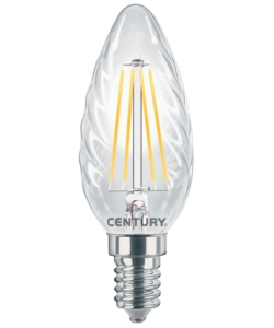 Lampadina led candela incanto tortiglione 4w e14 2700k 440 lm