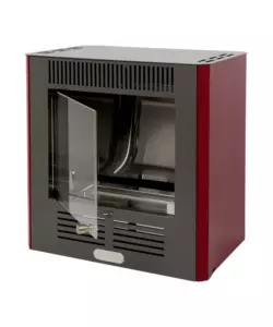 Stufa a bioetanolo tecno air system "mini ruby" bordeaux 2,3 kw