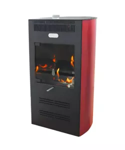 Stufa a bioetanolo ventilata tecno air system "ruby elegance" bordeaux 3 kw