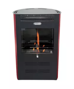 Stufa a bioetanolo ventilata tecno air system "ruby elegance" bordeaux 3 kw