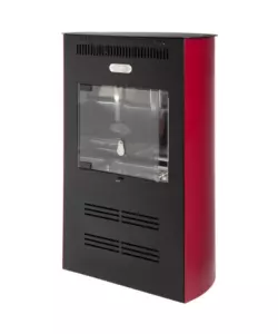 Stufa a bioetanolo ventilata tecno air system "ruby elegance" bordeaux 3 kw