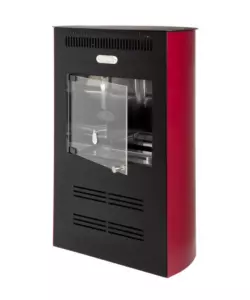 Stufa a bioetanolo ventilata tecno air system "ruby elegance" bordeaux 3 kw