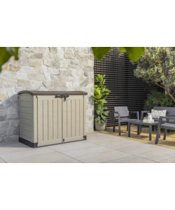 Keter - porta attrezzi multiuso in resina "store it out arc" - 1200 lt 146x82x120 cm beige