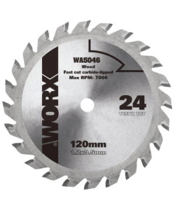 Worx - disco da taglio per legno tct 24 denti 115mm 'wa5046'.