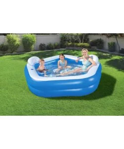 Piscina gonfiabile a pentagono bestway "family" 2 sedute 213x207x69 cm - cod. 54153