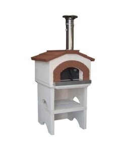 Forno pizza a legna in cemento linea vz 'garden chef' 94x103x207 cm