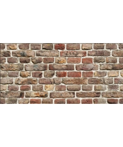 Lastra decorativa in polipropilene con stampa effetto brick, 100x50 cm