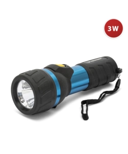 Torcia led in alluminio e gomma, 110 lumen,  1w 2d