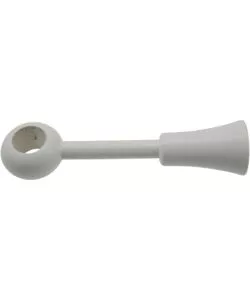 Supporto regolabile per bastone 23mm con viti e tasselli - colore bianco.