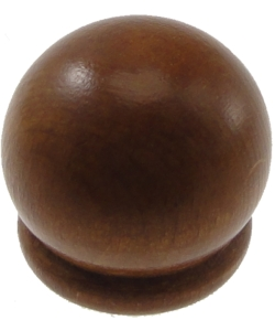 2 pomoli palla per bastone Ø28mm - colore teak.