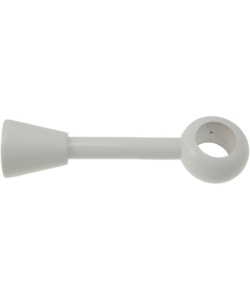 Supporto regolabile per bastone 28mm con viti e tasselli  laccato bianco.