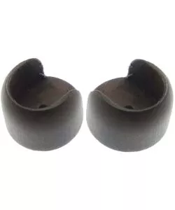 2 supporti parete/parete per bastone Ø28mm - colore noce.