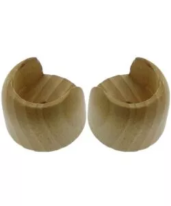 2 supporti parete/parete per bastone 28mm - colore naturale.