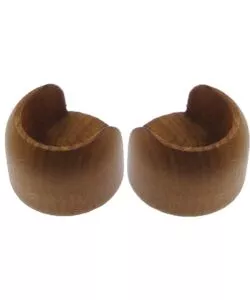 2 supporti parete/parete per bastone 28mm - colore teak.