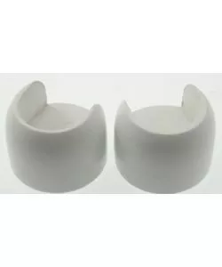 2 supporti parete/parete per bastone Ø28mm  laccato bianco.