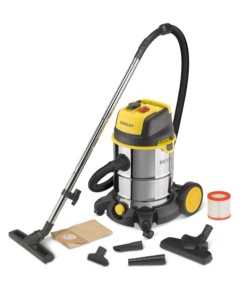 Bidone aspirapolvere 30 litri aspira solidi e liquidi con funzione soffiante sxvc30xtde 1600 watt - stanley