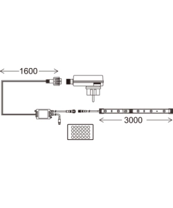 Striscia led 3 mt con telecomando, 18w