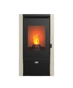 Stufa a pellet canadian stove 'nevada 7' bianco 6,2 kw