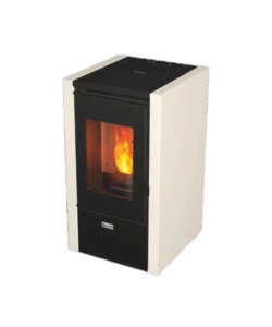 Stufa a pellet canadian stove "nevada 7" bianco 6,2 kw