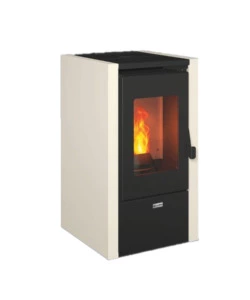 Stufa a pellet canadian stove "nevada 7" bianco 6,2 kw