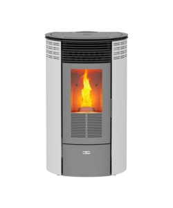 Stufa a pellet canadian stove "columbia 8" bianco 6,3 kw