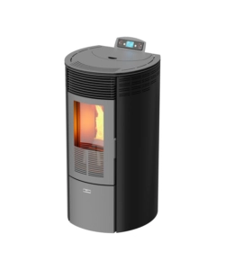 Stufa a pellet canalizzata canadian stove 'columbia 12c' nero 8,7 kw