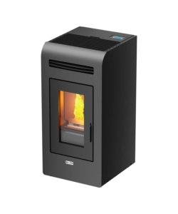 Stufa a pellet canalizzata canadian stove 'vancouver 14c' grigio 12,5 kw