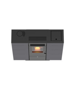 Stufa a pellet slim canadian stove "slim 6" grigio puntinato 6,14 kw