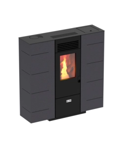 Stufa a pellet slim canadian stove "slim 6" grigio puntinato 6,14 kw