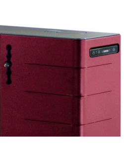 Stufa a pellet slim canalizzata canadian stove "slim 8c" bordeaux 7,48 kw