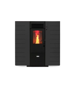 Stufa a pellet slim canalizzata canadian stove "slim 8c" grigio puntinato 7,48 kw